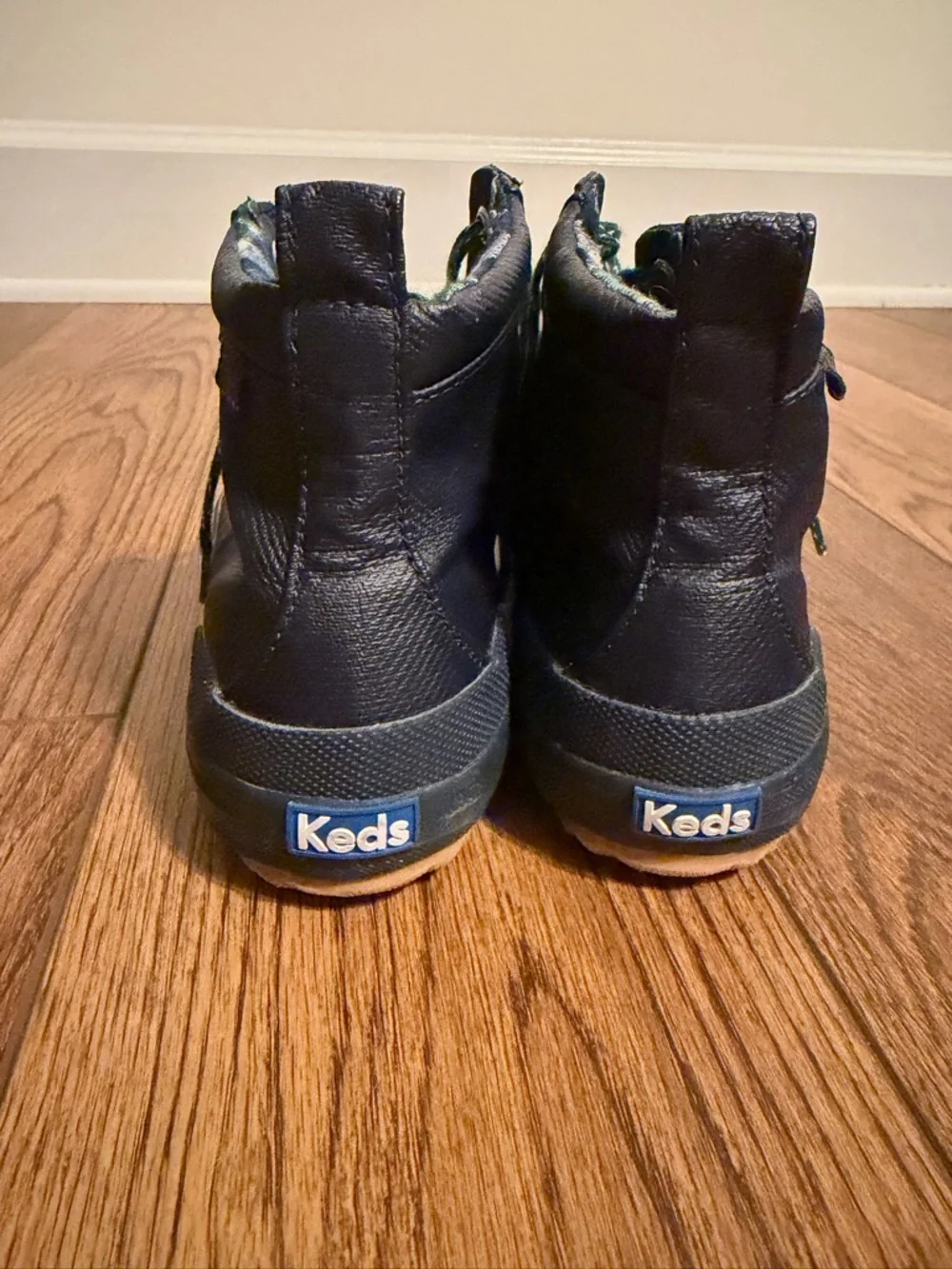 Keds Scout Boot II Navy Water Resistant Plaid Lined Duck Boots Womens‎ 9